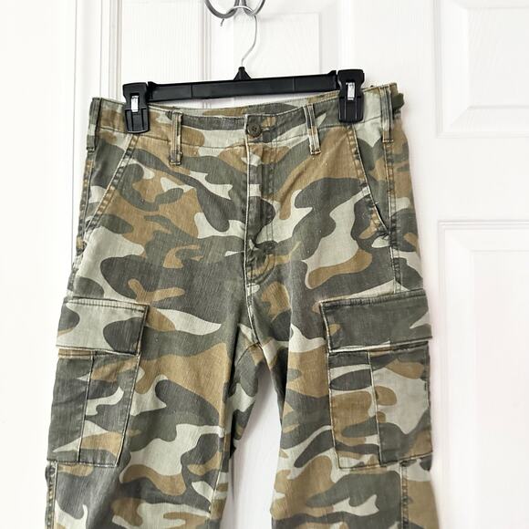 Mother Green Camo The Sir Yes Sir Utility Cargo Pants Finding Stretch Pants 26 - Picture 3 of 12